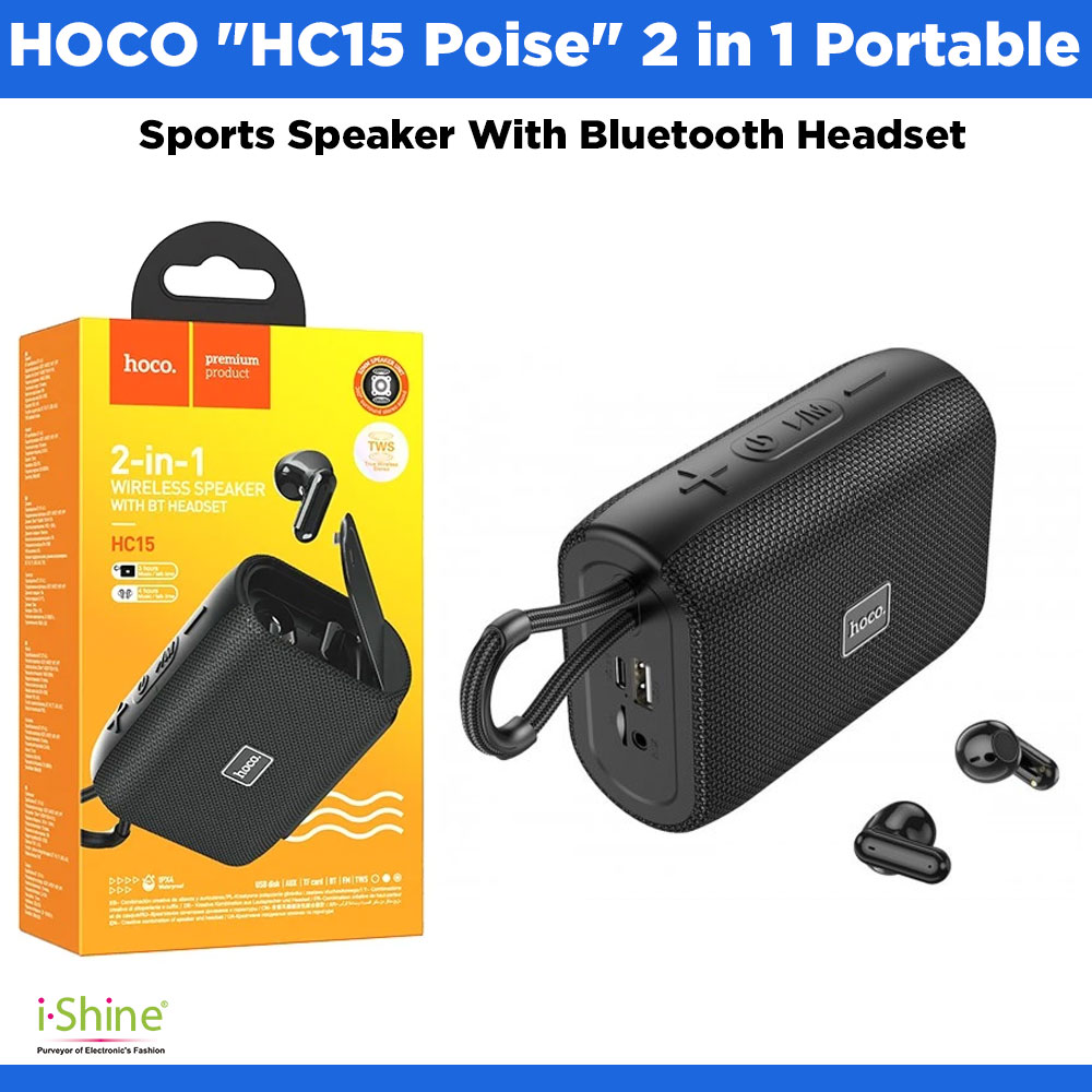 hoco-hc15-poise-2-in-1-portable-sports-speaker-with-bluetooth-headset-black