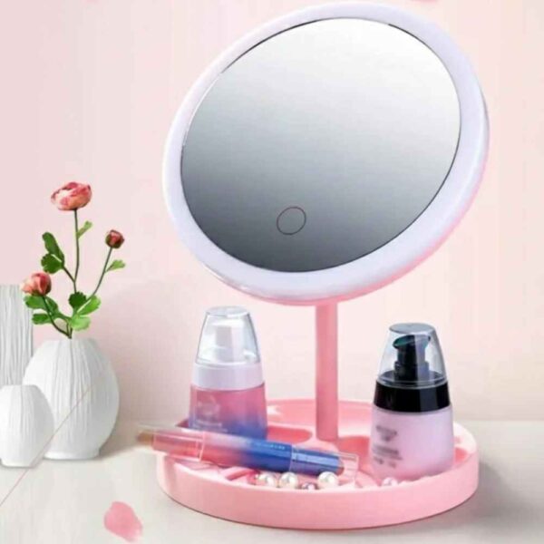 Vanity LED Mirror with Storage Base
