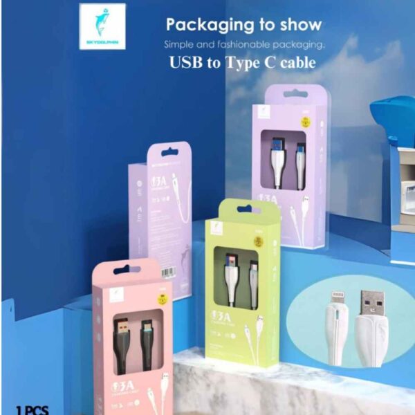 كابل شحن ونقل بيانات من USB إلى Type-C