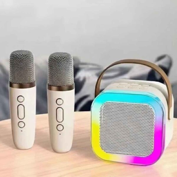 مكبر صوت محمول K52 مع إضاءة RGB وميكروفون كاريوكي